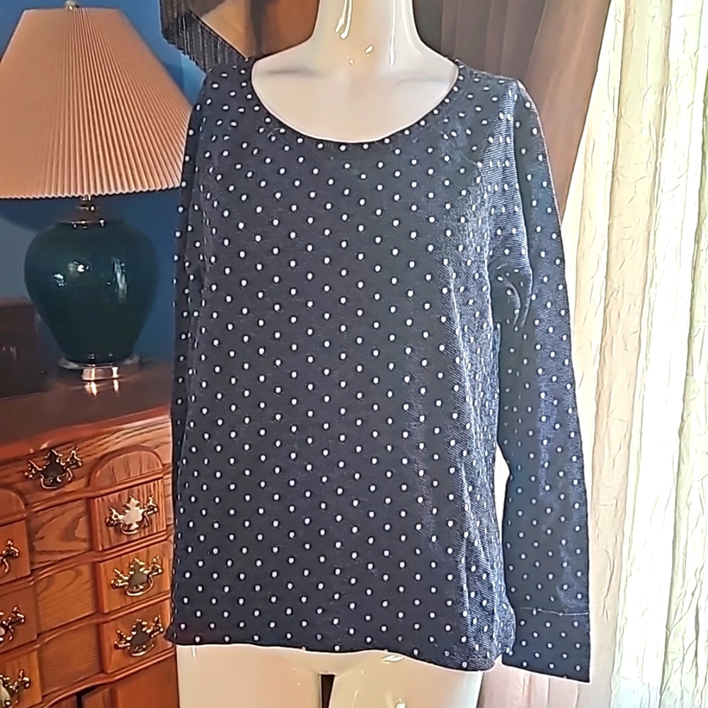 GAP NWOT Navy Dot lightweight Sweatshirt